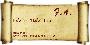 Für Atália névjegykártya
